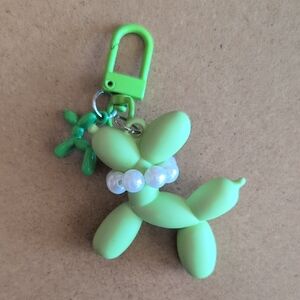 Charming Green Balloon Dog Keychain